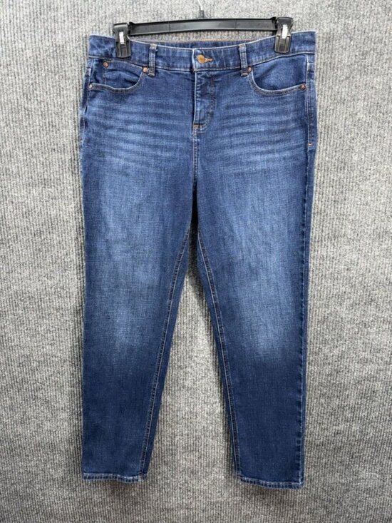 Talbots Denim - Talbots Ankle Jeans Women’s 12 Blue Denim Simply Flattering Medium Wash Stretch